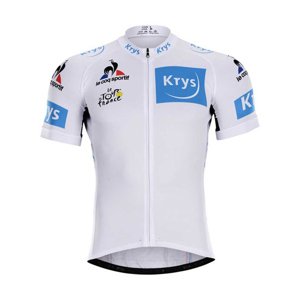 BONAVELO Cyklistický dres s krátkym rukávom - TOUR DE FRANCE  - biela