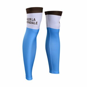 BONAVELO Cyklistické návleky na nohy - AG2R - biela/hnedá/modrá S