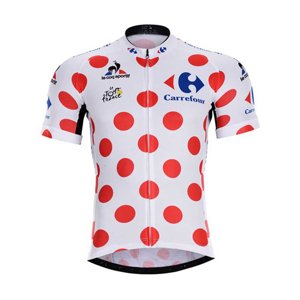 BONAVELO Cyklistický dres s krátkym rukávom - TOUR DE FRANCE  - biela/červená 4XL