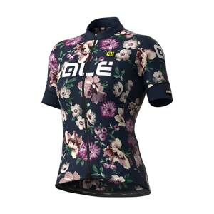 ALÉ Cyklistický dres s krátkym rukávom - FIORI LADY - ružová/modrá/biela/čierna L