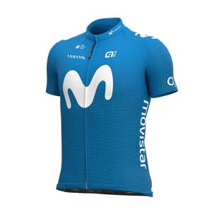 ALÉ Cyklistický dres s krátkym rukávom - MOVISTAR 2021 PRIME - svetlo modrá S