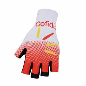 BONAVELO Cyklistické rukavice krátkoprsté - COFIDIS 2020 - červená/biela