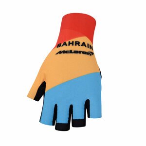 BONAVELO Cyklistické rukavice krátkoprsté - BAHRAIN MCLAREN - žltá/červená