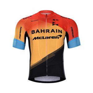 BONAVELO Cyklistický dres s krátkym rukávom - BAHRAIN MCLAREN 2020 - žltá/červená/čierna S
