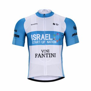 BONAVELO Cyklistický dres s krátkym rukávom - ISRAEL 2020 - biela/modrá XL