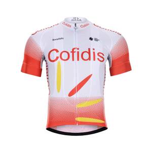 BONAVELO Cyklistický dres s krátkym rukávom - COFIDIS 2020 - biela/červená 2XL
