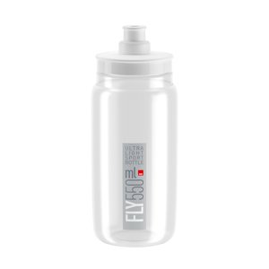 ELITE Cyklistická fľaša na vodu - FLY 550 ml - transparentná/šedá