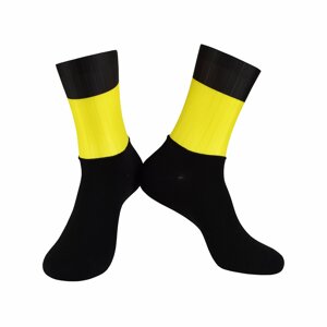 BONAVELO Cyklistické ponožky klasické - TOUR DE FRANCE - žltá/čierna L-XL