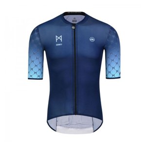 MONTON Cyklistický dres s krátkym rukávom - SERENITY - svetlo modrá/modrá M