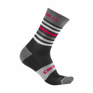 CASTELLI Cyklistické ponožky klasické - GREGGE 15 - čierna/červená L-XL