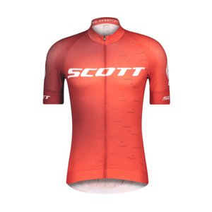 SCOTT Cyklistický dres s krátkym rukávom - RC PRO 2021 - červená/biela M