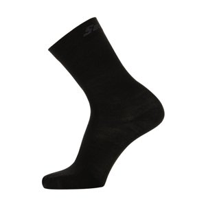 SANTINI Cyklistické ponožky klasické - WOOL - čierna