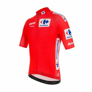 SANTINI Cyklistický dres s krátkym rukávom - LA VUELTA 2020 - červená M