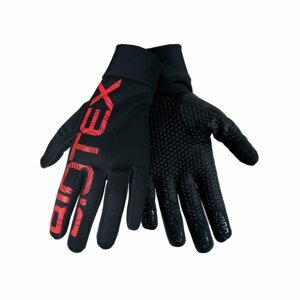 BIOTEX Cyklistické rukavice dlhoprsté - THERMAL TOUCH GEL - čierna/červená M