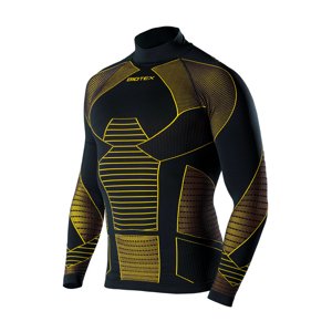 BIOTEX Cyklistické tričko s dlhým rukávom - ICEBREAK - čierna/žltá