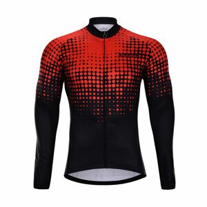 HOLOKOLO Cyklistický dres s dlhým rukávom zimný - INFRARED WINTER  - červená/čierna 3XL