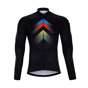 HOLOKOLO Cyklistický dres s dlhým rukávom zimný - HYPER WINTER  - čierna/viacfarebná S
