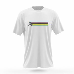 NU. BY HOLOKOLO Cyklistické tričko s krátkym rukávom - A GAME - biela/viacfarebná S