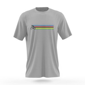 NU. BY HOLOKOLO Cyklistické tričko s krátkym rukávom - A GAME - šedá/biela/viacfarebná XL
