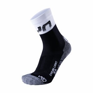 UYN Cyklistické ponožky klasické - LIGHT - čierna/šedá/biela 39-41