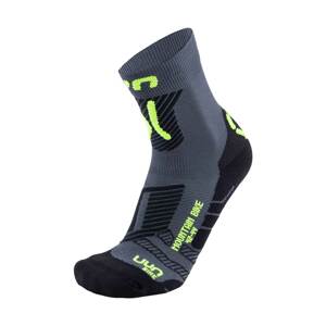 UYN Cyklistické ponožky klasické - MOUNTAIN MTB - čierna/šedá/žltá
