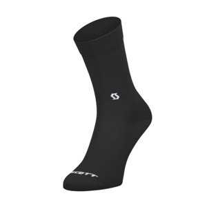 SCOTT Cyklistické ponožky klasické - PERFO CORPORATE CREW - biela/čierna 42-44