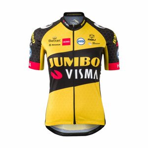 AGU Cyklistický dres s krátkym rukávom - JUMBO-VISMA '21 LADY - čierna/žltá