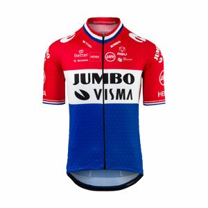 AGU Cyklistický dres s krátkym rukávom - JUMBO-VISMA 2021 - modrá/biela/červená S