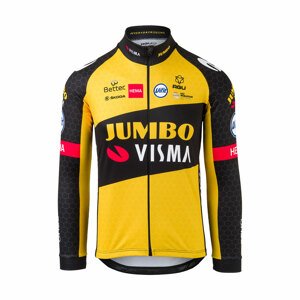 AGU Cyklistický dres s dlhým rukávom zimný - JUMBO-VISMA WINT '21 - čierna/žltá 2XL