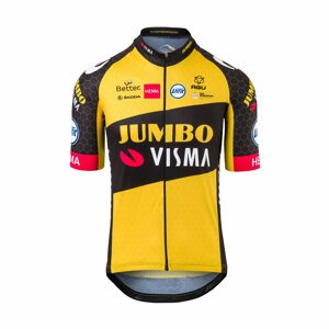 AGU Cyklistický dres s krátkym rukávom - JUMBO-VISMA 2021 - čierna/žltá M