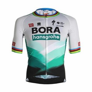 SPORTFUL Cyklistický dres s krátkym rukávom - BORA HANSGROHE 2021 - zelená/šedá 3XL