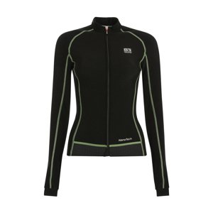 BIEMME Cyklistický dres s dlhým rukávom zimný - FLEX LADY WINTER  - čierna/zelená