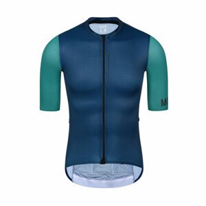 MONTON Cyklistický dres s krátkym rukávom - CHECHEN - zelená/modrá 2XL