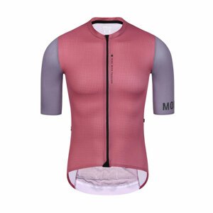 MONTON Cyklistický dres s krátkym rukávom - CHECHEN - fialová/červená XL