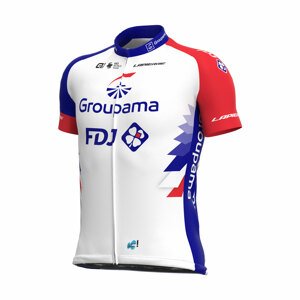 ALÉ Cyklistický dres s krátkym rukávom - GROUPAMA FDJ 2021 - biela/modrá/červená M