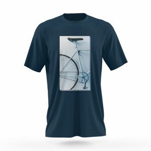 NU. BY HOLOKOLO Cyklistické tričko s krátkym rukávom - DON'T QUIT - modrá S