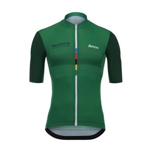 SANTINI Cyklistický dres s krátkym rukávom - CROWN - zelená