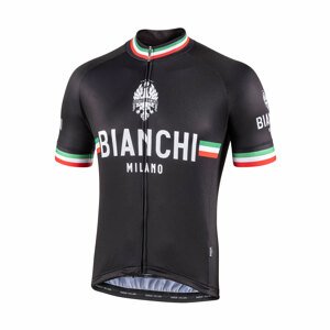 BIANCHI MILANO Cyklistický dres s krátkym rukávom - ISALLE - čierna