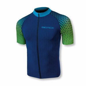 BIOTEX Cyklistický dres s krátkym rukávom - SMART - zelená/modrá XL-2XL