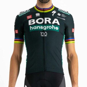 SPORTFUL Cyklistický dres s krátkym rukávom - BORA HANSGROHE 2021  - šedá/zelená L