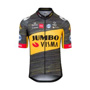 AGU Cyklistický dres s krátkym rukávom - JUMBO-VISMA 2021 TDF - čierna/žltá