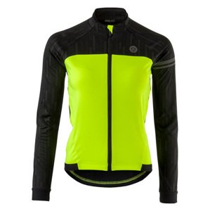 AGU Cyklistická zateplená bunda - ESSENTIAL HIVIS LADY - čierna/žltá