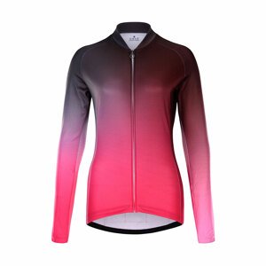 HOLOKOLO Cyklistický dres s dlhým rukávom zimný - DAZZLE LADY WINTER - ružová/čierna XL