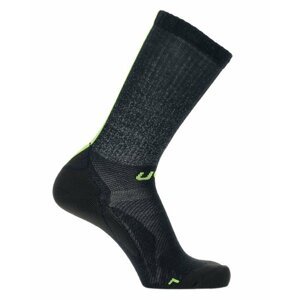 UYN Cyklistické ponožky klasické - AERO WINTER  - čierna/zelená 39-41
