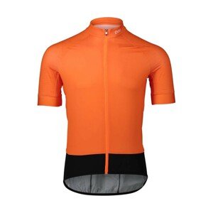 POC Cyklistický dres s krátkym rukávom - ESSENTIAL ROAD - oranžová/čierna L
