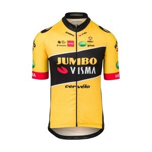 AGU Cyklistický dres s krátkym rukávom - JUMBO-VISMA 2022 - čierna/žltá 2XL