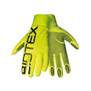BIOTEX Cyklistické rukavice dlhoprsté - THERMAL TOUCH GEL - žltá/čierna M