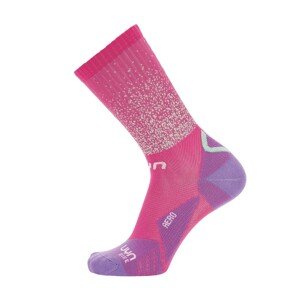 UYN Cyklistické ponožky klasické - AERO LADY - biela/ružová/fialová 39-40
