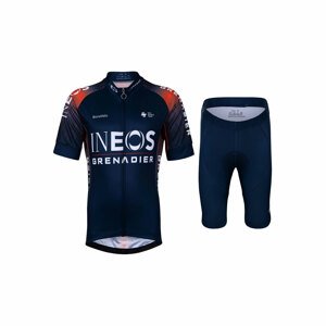 BONAVELO Cyklistický krátky dres a krátke nohavice - INEOS 2022 KIDS - modrá/červená