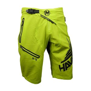 HAVEN Cyklistické nohavice krátke bez trakov - ENERGIZER - zelená XL